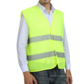 High Quality Security Safety Zip Vest Reflective Fluorescent Vest